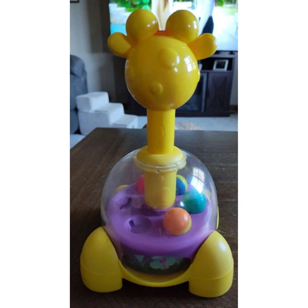 2011 Playskool Poppin' Park Giraffalaff Tumble Top Toy - Giraffe Spinning Balls